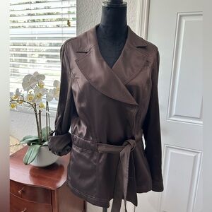 White house black market WHBM silky jacket size 12 NWOT